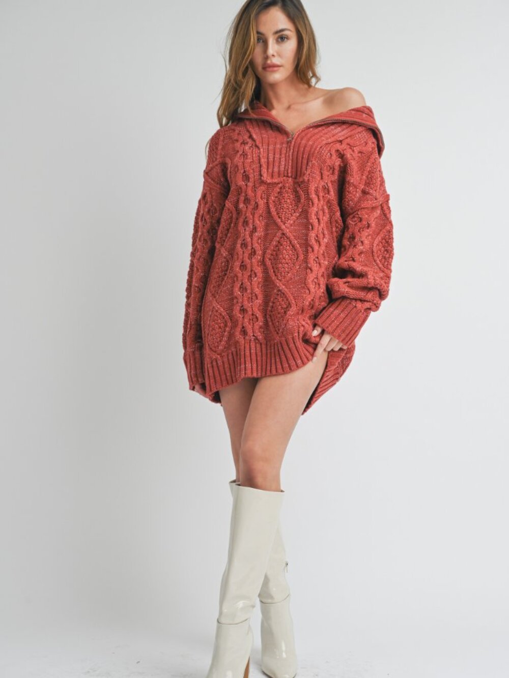 Knitted sweater dress